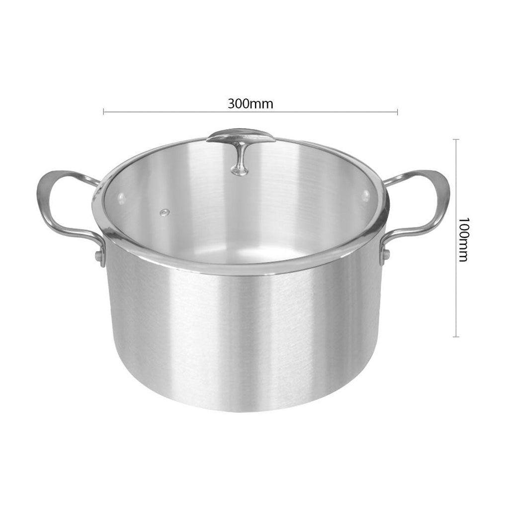 NNEAGS Electric Smart Induction Cooktop and 30cm Stainless Steel Induction Casserole Cookware-3