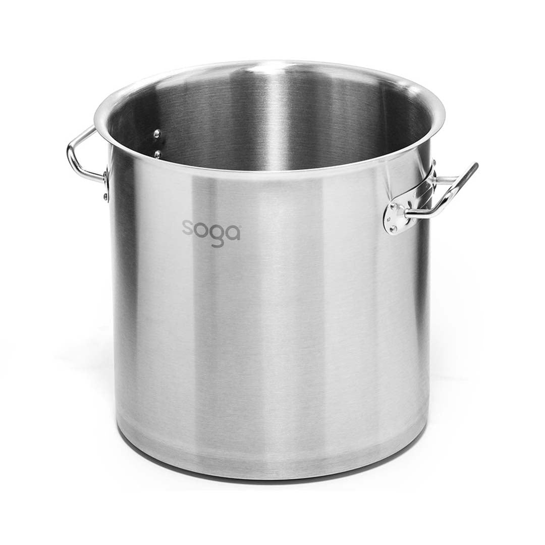 NNEAGS 33L 18/10 Stainless Steel Stockpot with Perforated Stock pot Basket Pasta Strainer-3