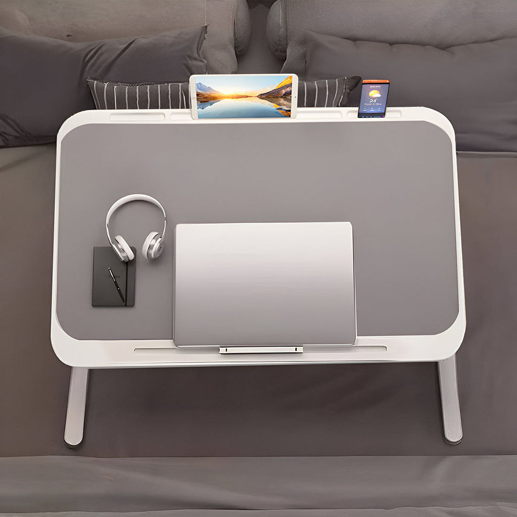 NNEAGS 2X 70X45cm Grey Small Laptop Bed Portable Foldable Study Table Adjustable-3