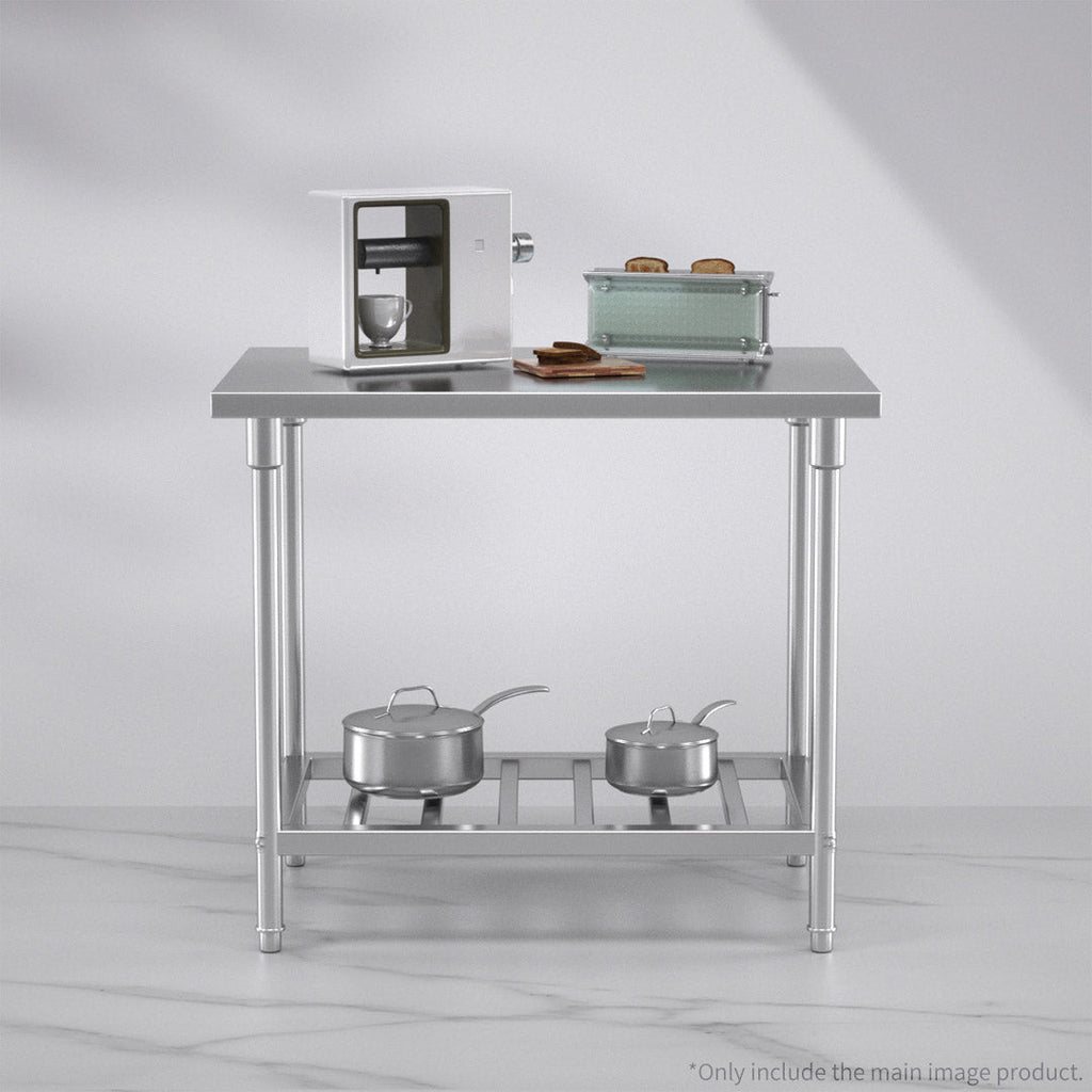 NNEAGS 100*70*85cm Catering Kitchen Stainless Steel Prep Work Bench-3