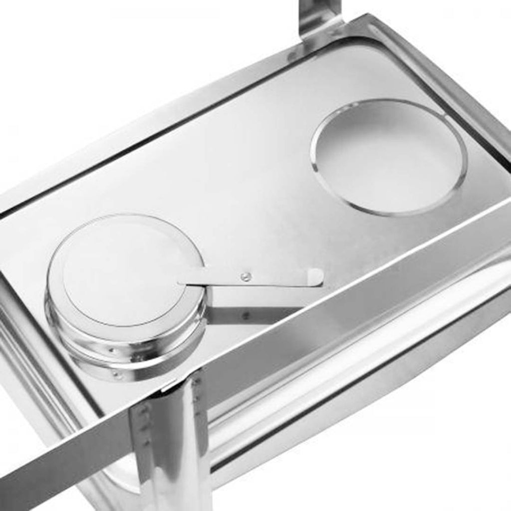NNEAGS 2X 9L Stainless Steel Full Size Roll Top Chafing Dish Food Warmer-3