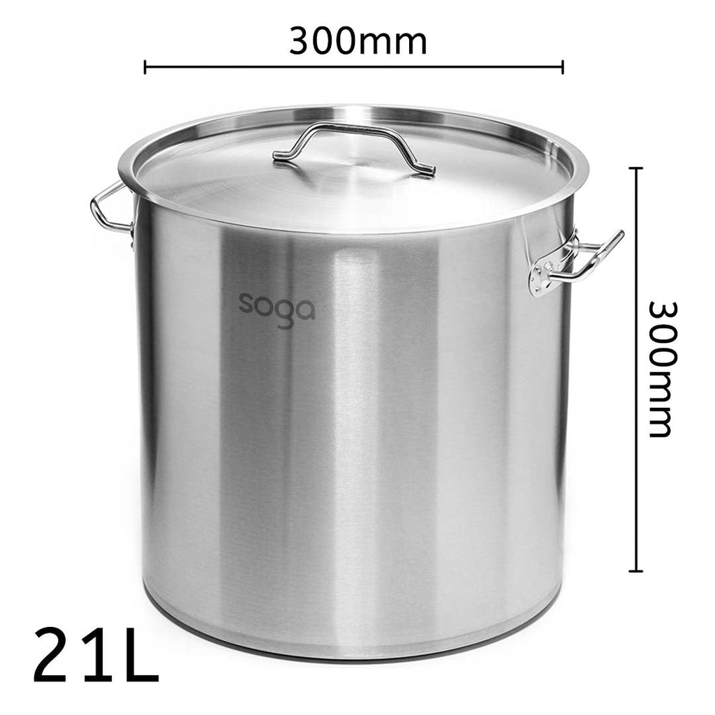 NNEAGS Electric Smart Induction Cooktop and 21L Stainless Steel Stockpot 30cm Stock Pot-3
