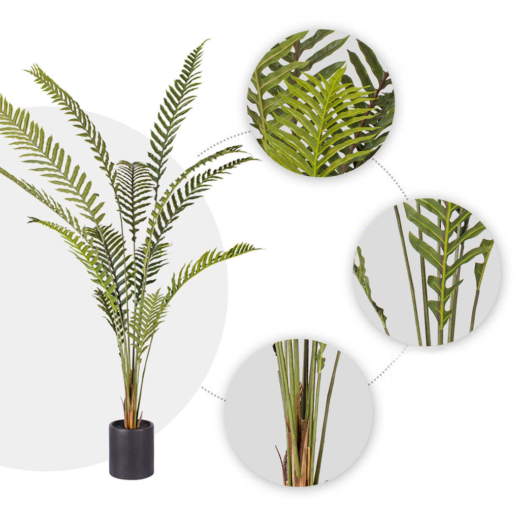 NNEAGS 2X 240cm Artificial Green Rogue Hares Foot Fern Tree Fake Tropical Indoor Plant Home Office Decor-3