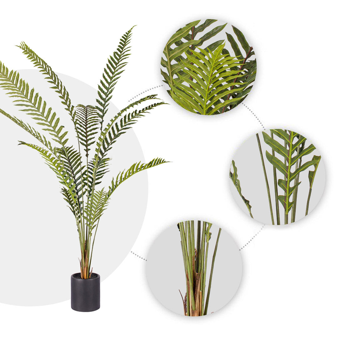NNEAGS 2X 240cm Artificial Green Rogue Hares Foot Fern Tree Fake Tropical Indoor Plant Home Office Decor-3