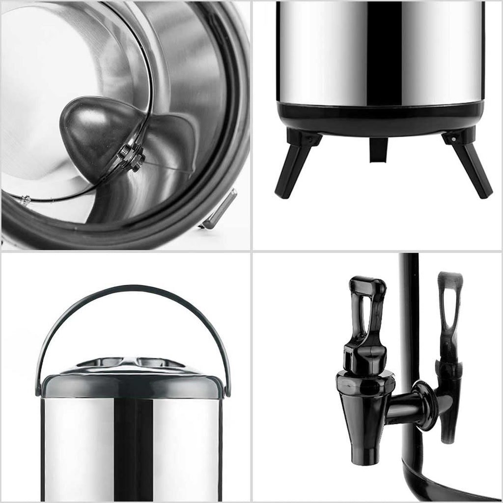 NNEAGS 8X 16L Portable Insulated Cold/Heat Coffee Tea Beer Barrel Brew Pot With Dispenser-3