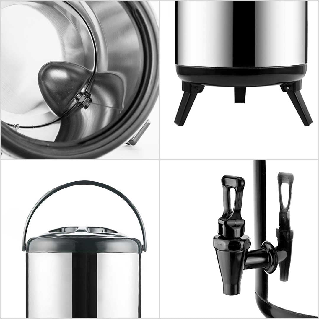 NNEAGS 8X 16L Portable Insulated Cold/Heat Coffee Tea Beer Barrel Brew Pot With Dispenser-3
