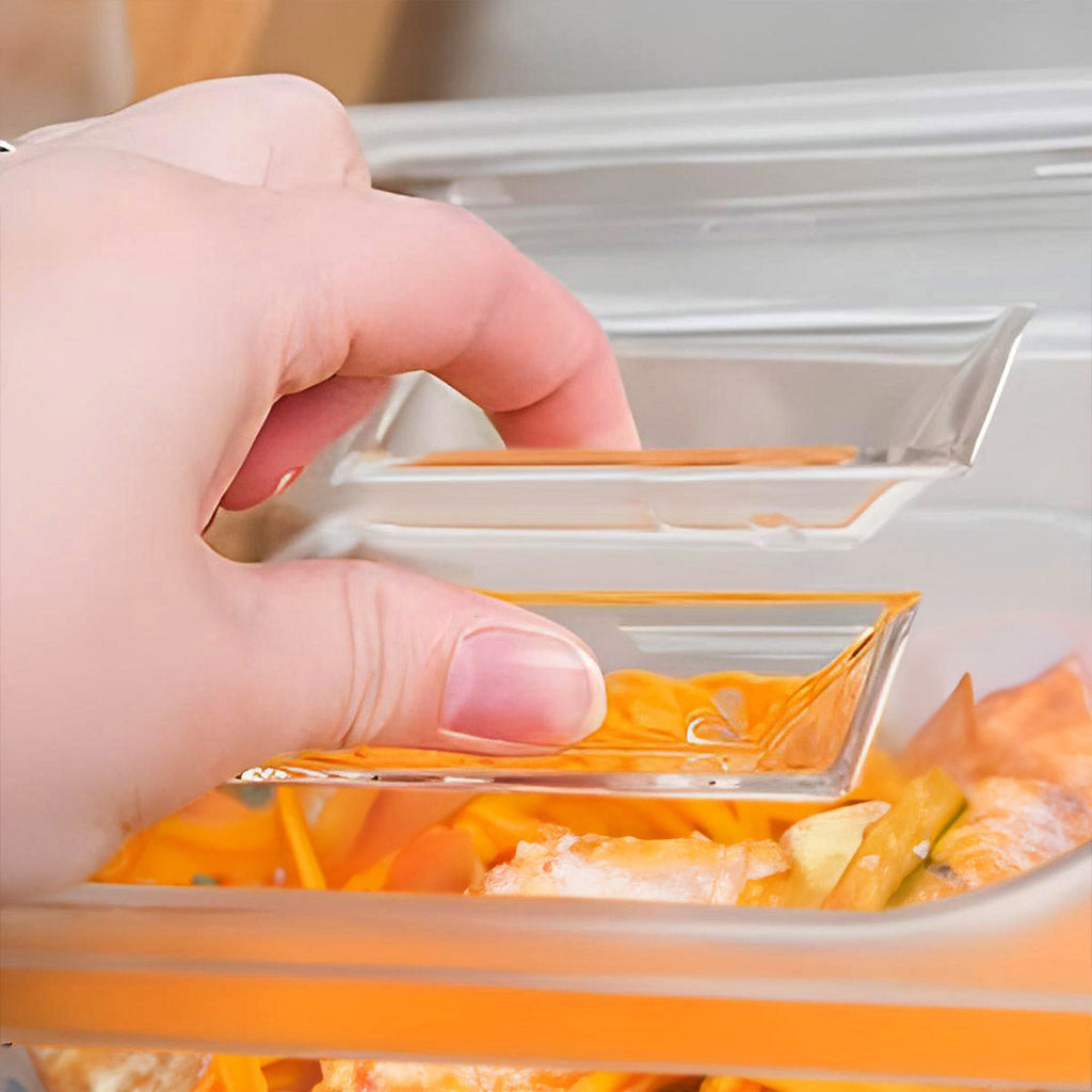 NNEAGS Clear Gastronorm 1/3 GN Lid Food Tray Top Cover Bundle of 6-4
