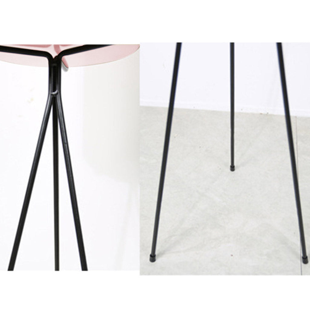 NNEAGS 80cm Tripod Flower Pot Plant Stand with Pink Flowerpot Holder Rack Indoor Display-4