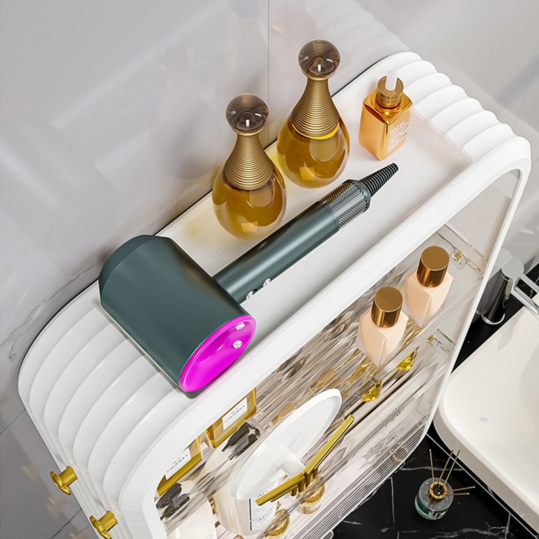 NNEAGS 2X White Multi Tier Cosmetic Storage Rack Bathroom Vanity Tray Display Stand Organiser-4
