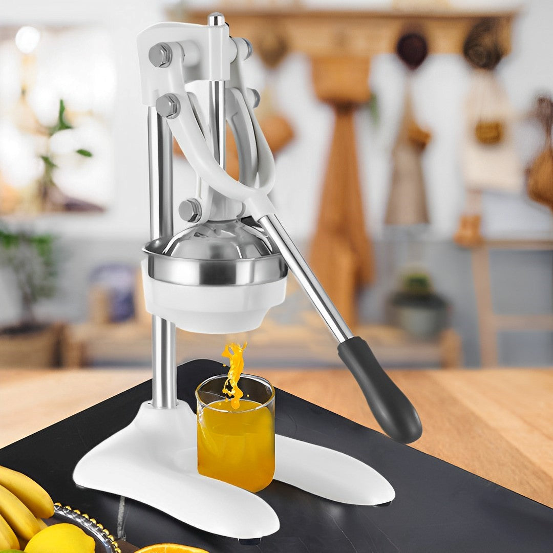 NNEAGS 2X Stainless Steel Manual Juicer Hand Press Juice Extractor Squeezer Lemon Orange Citrus White-4