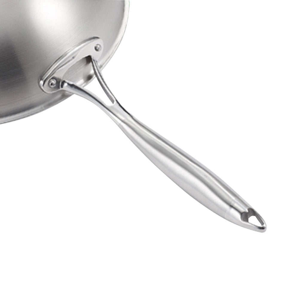 NNEAGS 18/10 Stainless Steel Fry Pan 32cm Frying Pan Top Grade Cooking Skillet with Lid-4