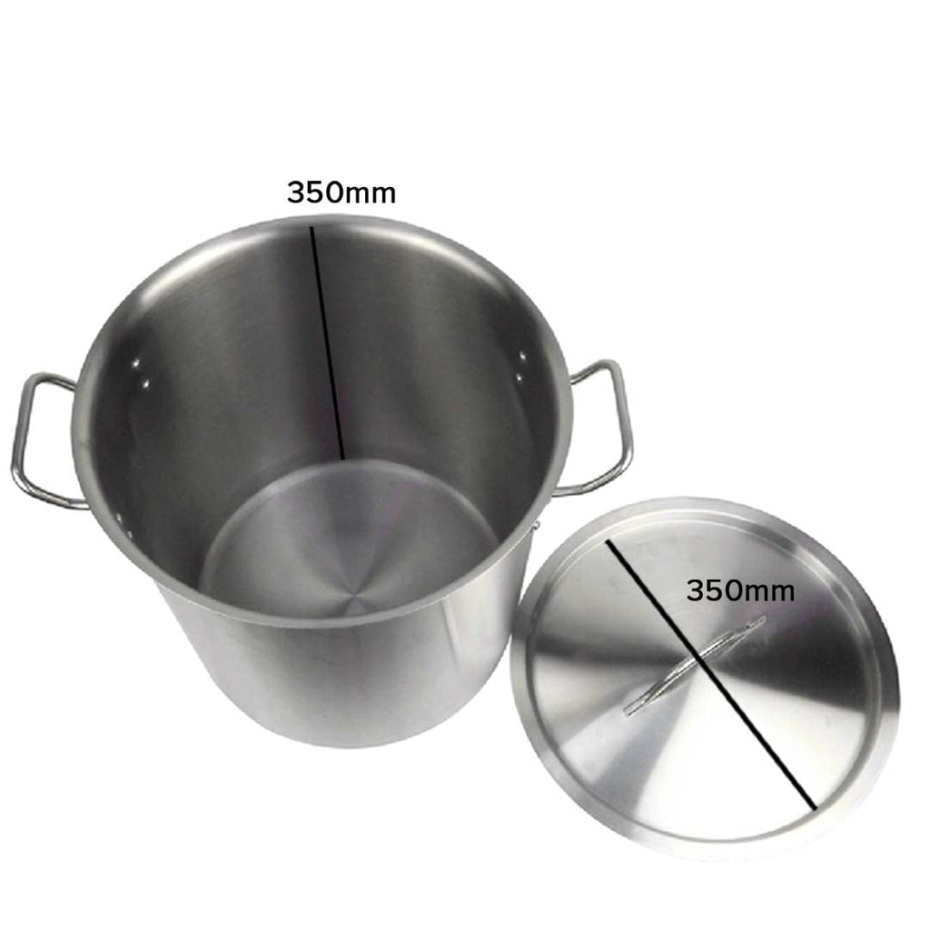NNEAGS 33L 18/10 Stainless Steel Stockpot with Perforated Stock pot Basket Pasta Strainer-4