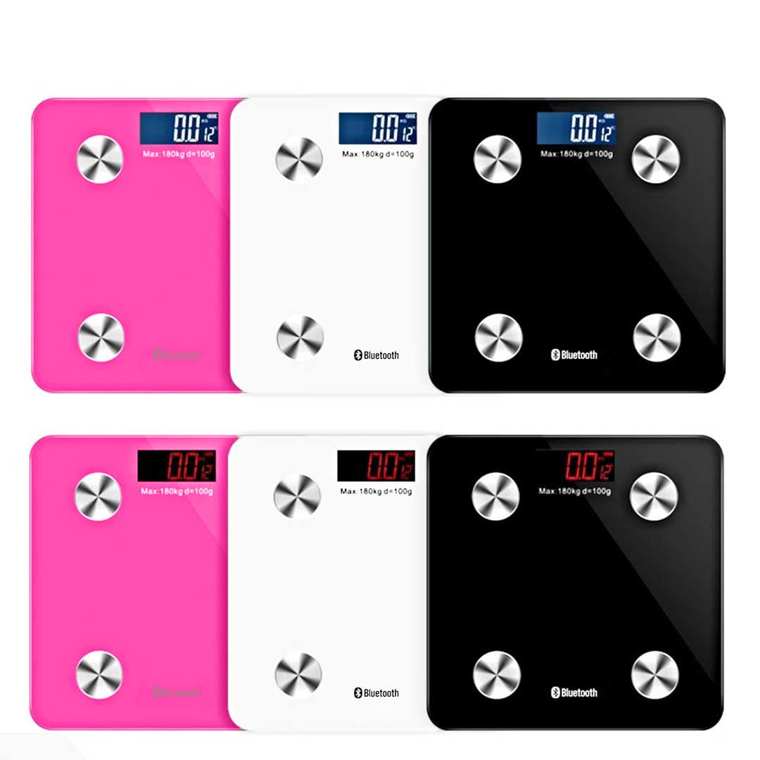 NNEAGS 2X Wireless Bluetooth Digital Body Fat Scale Bathroom Health Analyser Weight White-4