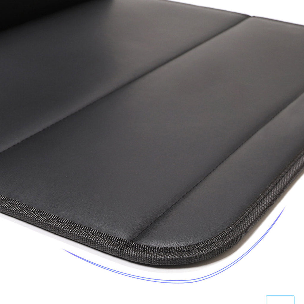 NNEAGS 4X Leather Car Boot Collapsible Foldable Trunk Cargo Organizer Portable Storage Box Black Medium-4