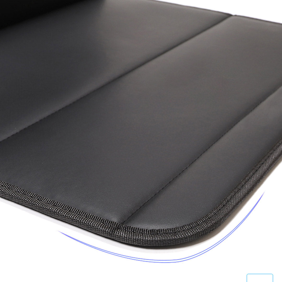 NNEAGS 4X Leather Car Boot Collapsible Foldable Trunk Cargo Organizer Portable Storage Box Black Medium-4