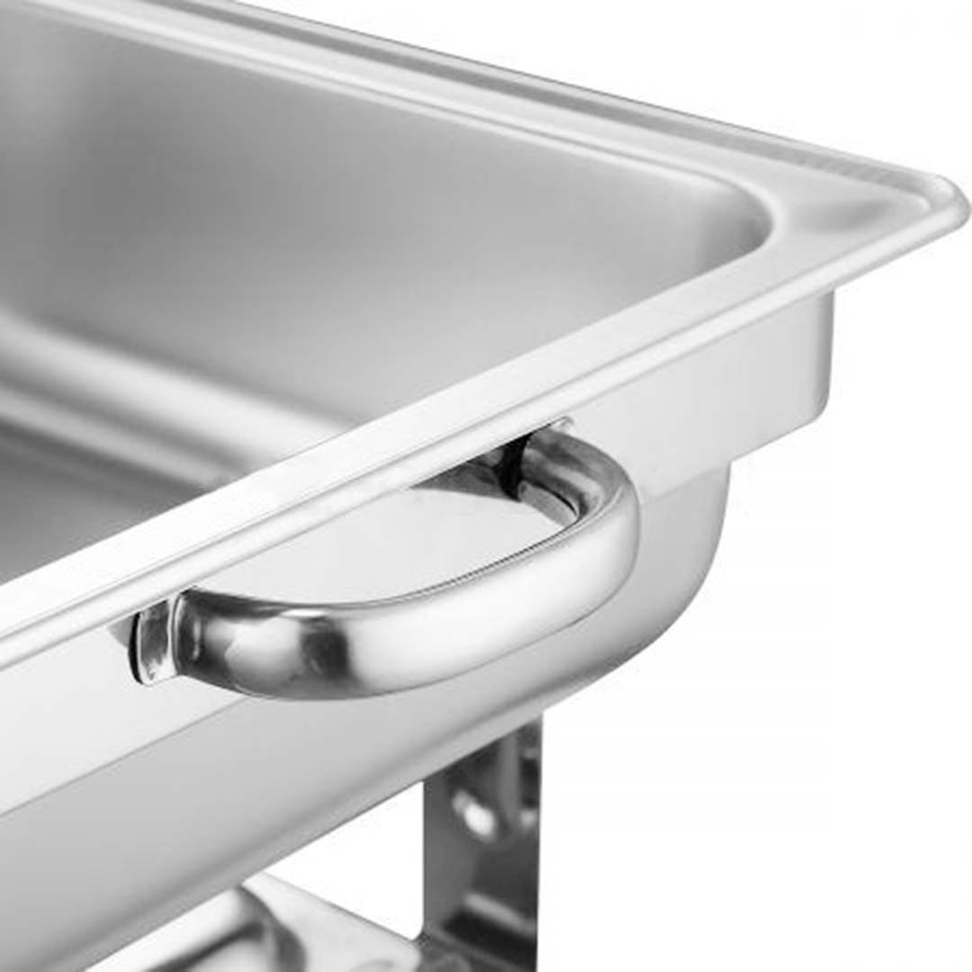 NNEAGS 2X 9L Stainless Steel Full Size Roll Top Chafing Dish Food Warmer-4
