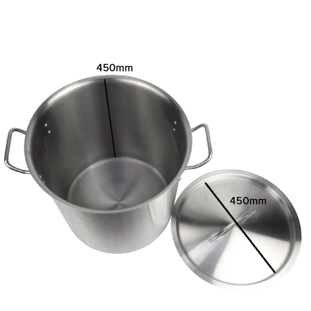 NNEAGS 71L 18/10 Stainless Steel Stockpot with Perforated Stock pot Basket Pasta Strainer-4