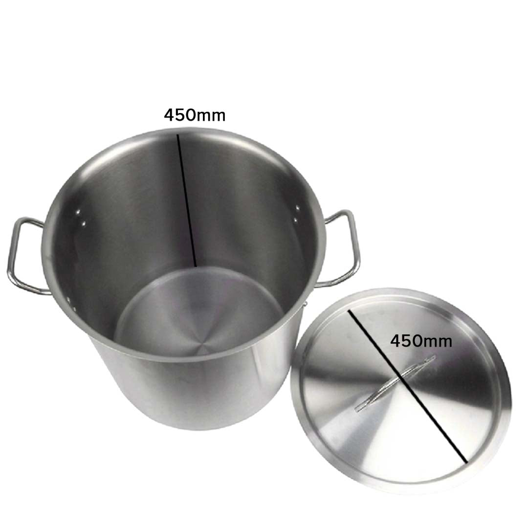 NNEAGS 71L 18/10 Stainless Steel Stockpot with Perforated Stock pot Basket Pasta Strainer-4