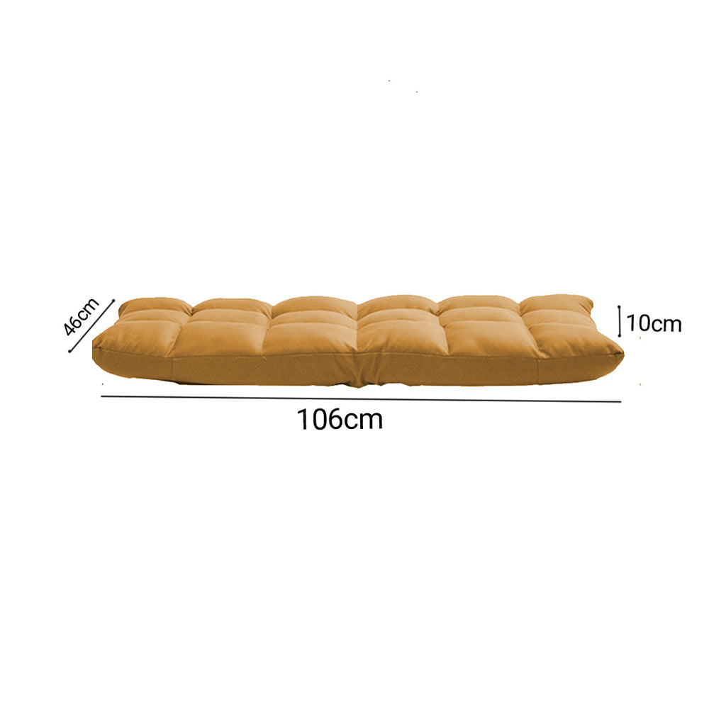 NNEAGS Yellow Lounge Floor Recliner Adjustable Gaming Sofa Bed Foldable Indoor Outdoor Backrest Seat Home Office Decor-4