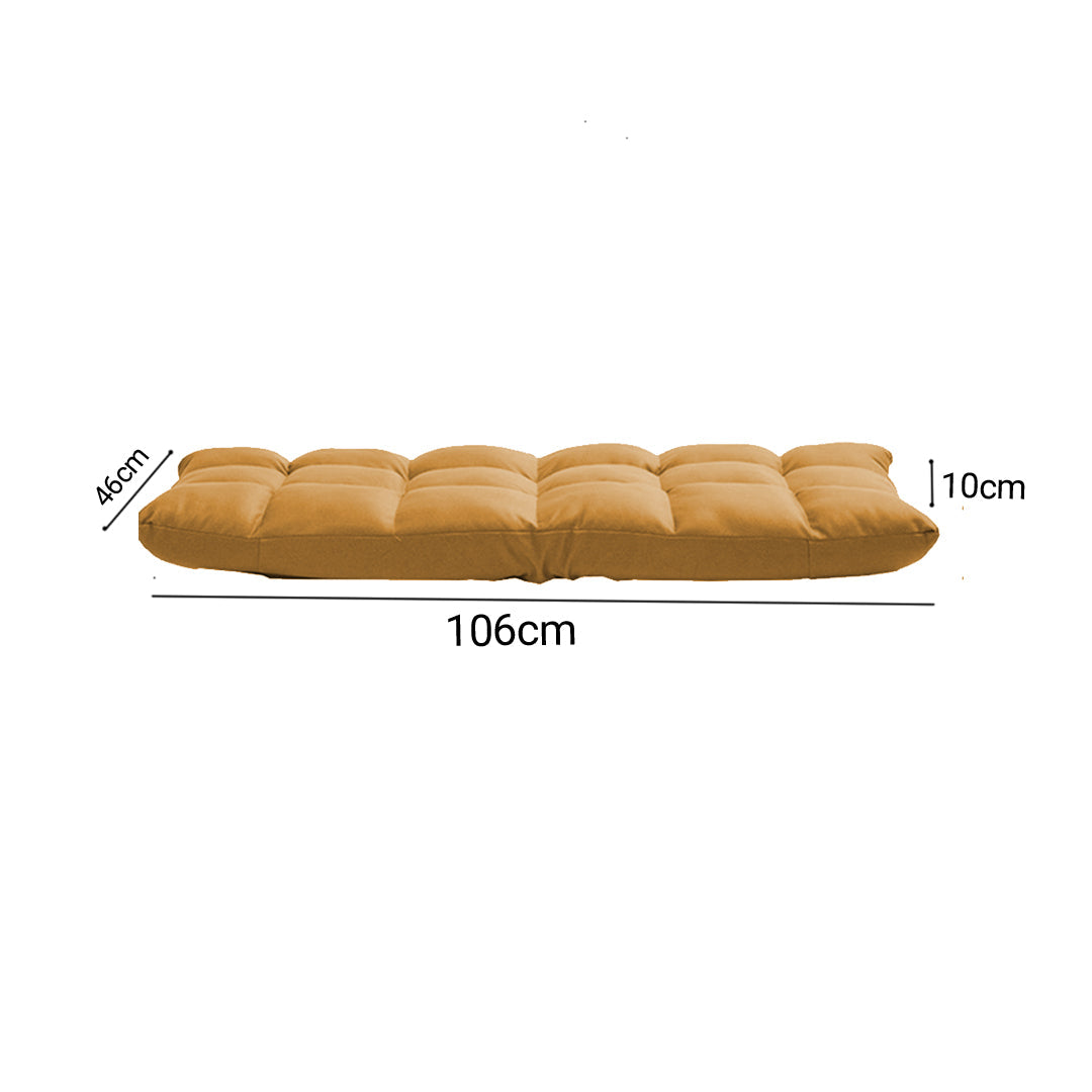 NNEAGS Yellow Lounge Floor Recliner Adjustable Gaming Sofa Bed Foldable Indoor Outdoor Backrest Seat Home Office Decor-4