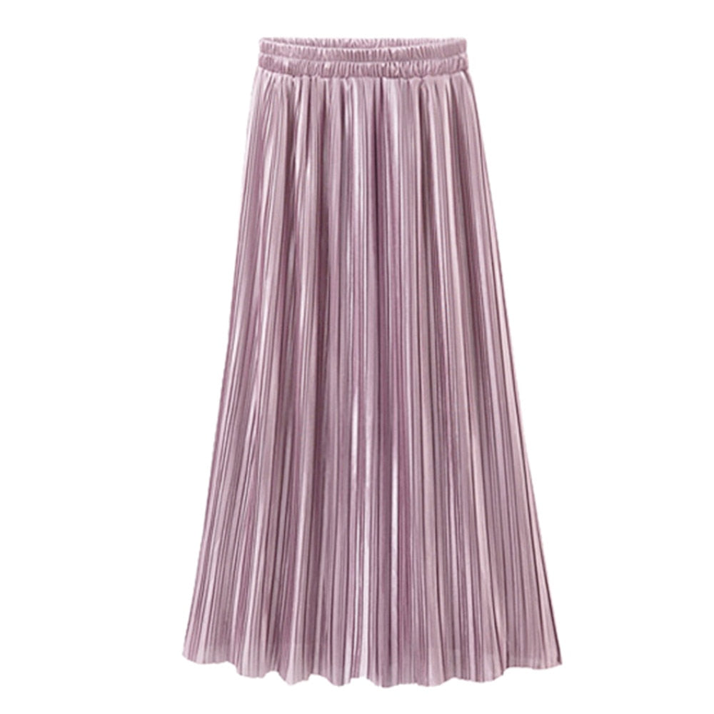 Pleated Midi Skirt, Half Skirt, Accordion Skirt