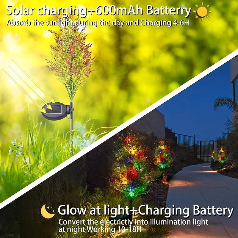 Twinkling Solar Christmas Tree Lights: A Festive Duo-2