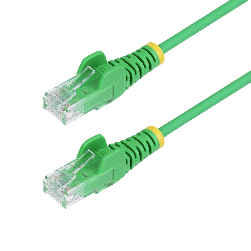 Star Tech 5m Green Slim CAT6 Ethernet Cable, Snagless, 100W PoE, UTP, LSZH, 28AWG Pure Bare Copper Wire, Slim RJ45 Network Patch Cord w/Strain Reliefs, Individually Tested