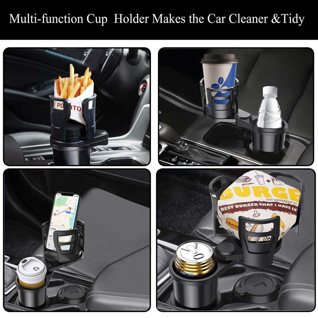 Car Cup Holder Splitter with Rotating Function