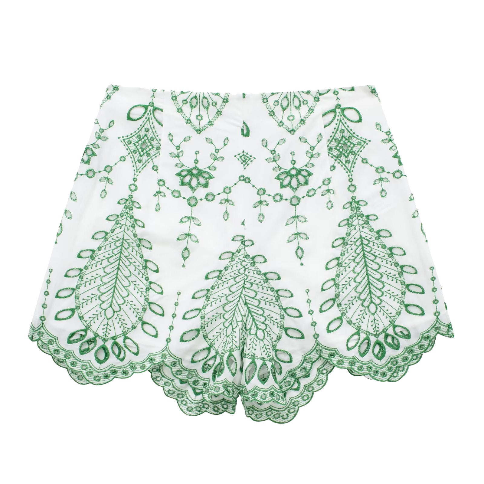 Embroidered V-Neck Crop Top and High-Waist Shorts