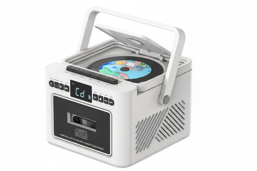 Portable CD Player Boombox with Radio and Tape Recorder-0