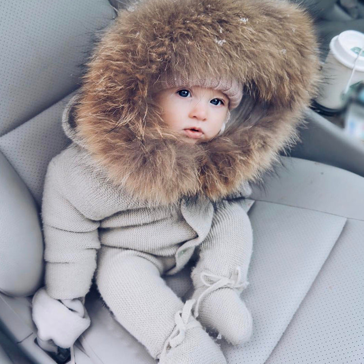 Baby Clothes, Knit Sweater and Romper for Infants