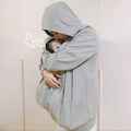Kangaroo Mother Baby Plush Nursing Sweater Coat