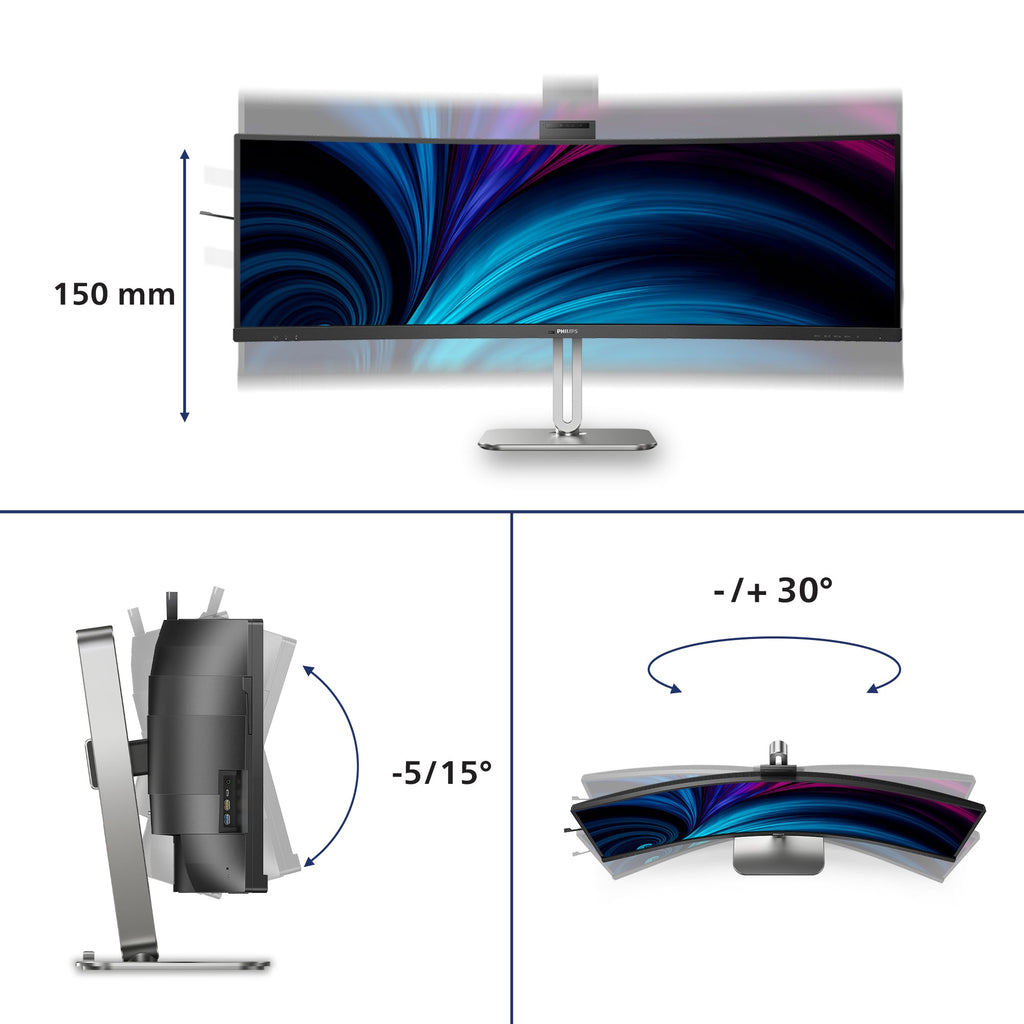 Philips 5000 series 49B2U5900CH/75 computer monitor 124 cm (48.8") 5120 x 1440 pixels Dual QHD LCD Black