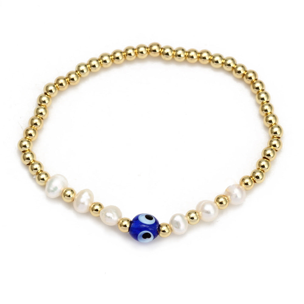 Women's New Eye Beads Bracelet Set