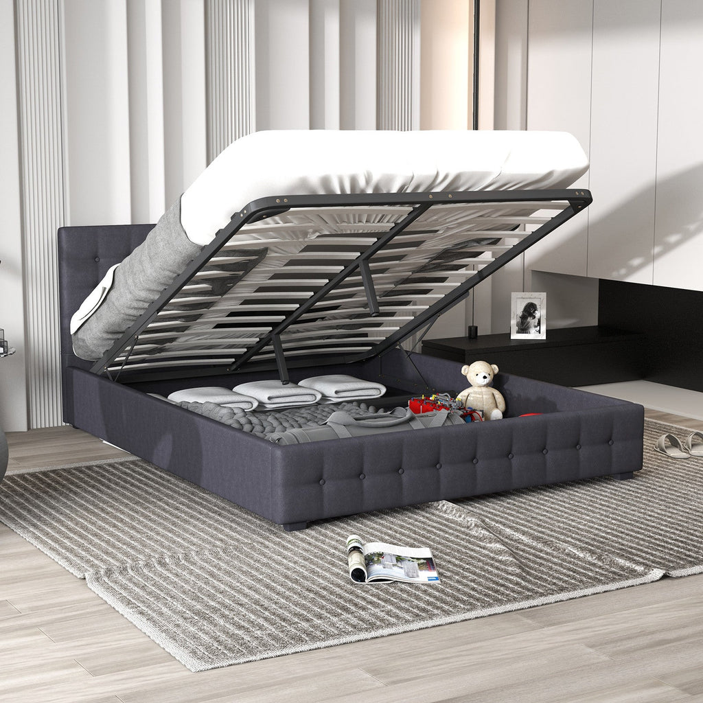 NNEIDS Milano Decor Eden Gas Lift Bed - Dark Grey - Single-2