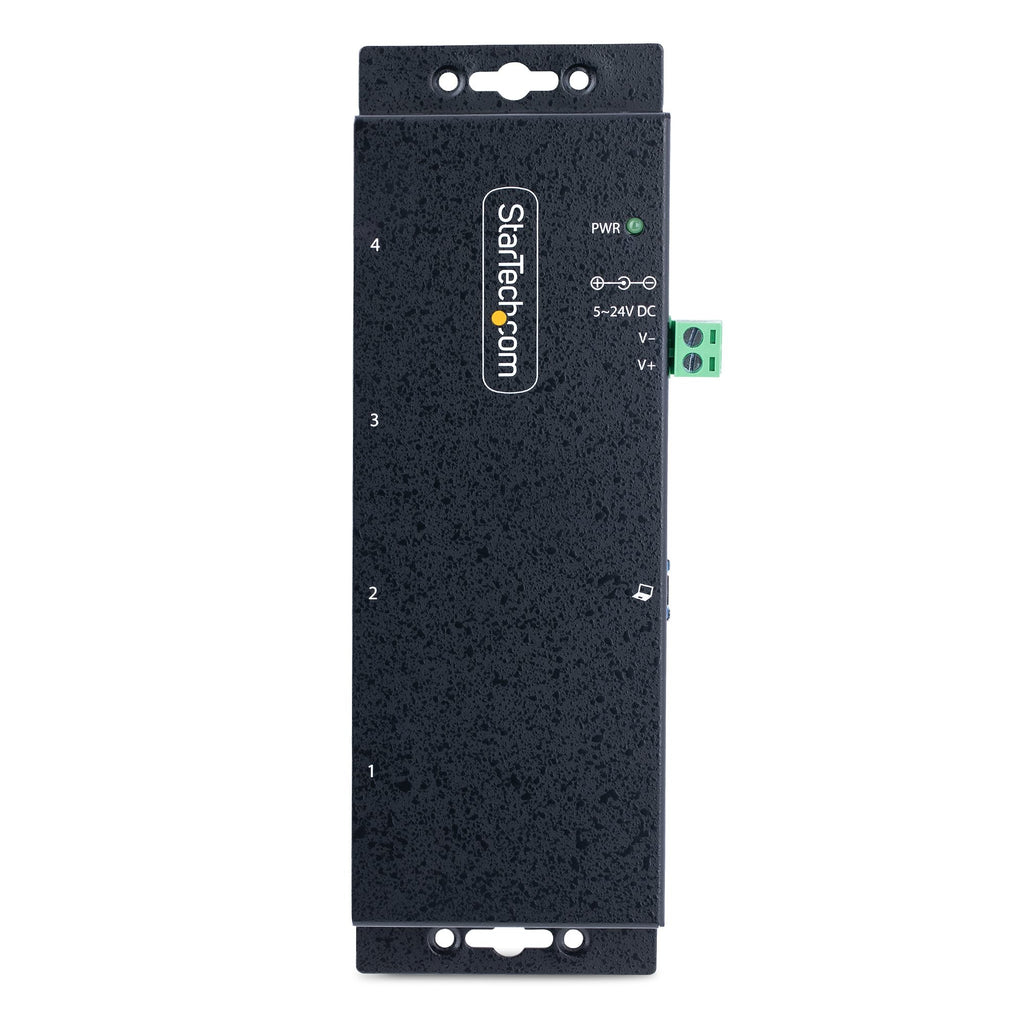 Star Tech 4-Port Industrial USB 3.0 5Gbps Hub, Rugged USB Hub with ESD Protection, DIN/Wall/Desk Mountable USB-A Hub, USB Expander w/Locking Ports, Heavy Duty - TAA