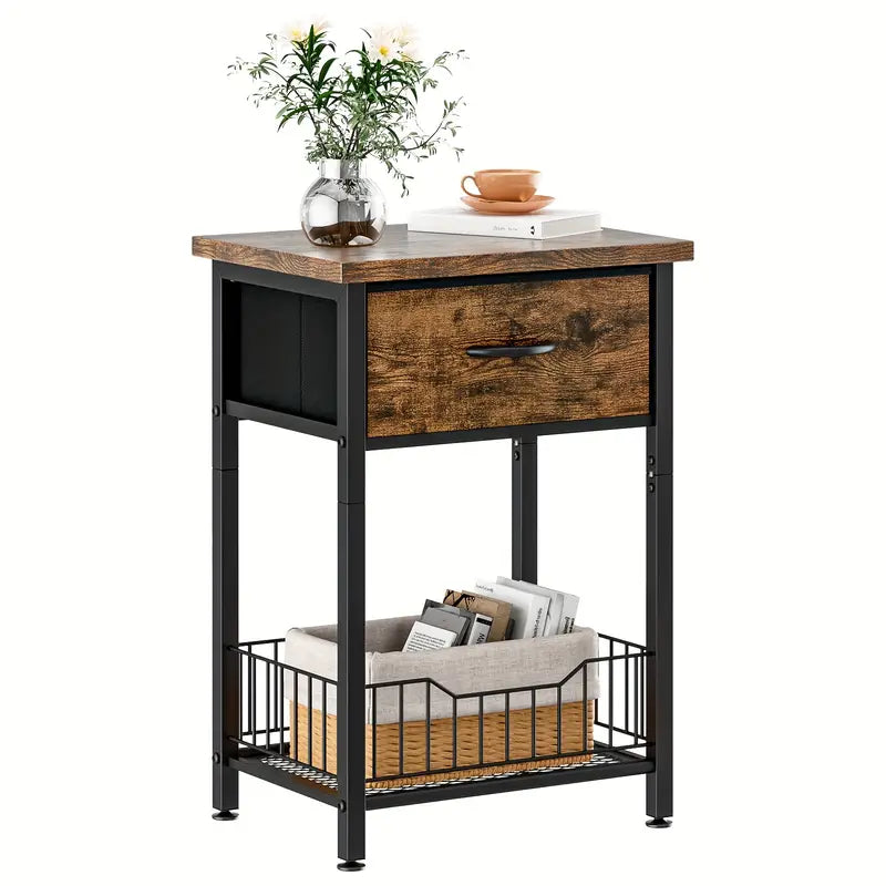NNETM Versatile Bedside Table Organizer - Brown-0