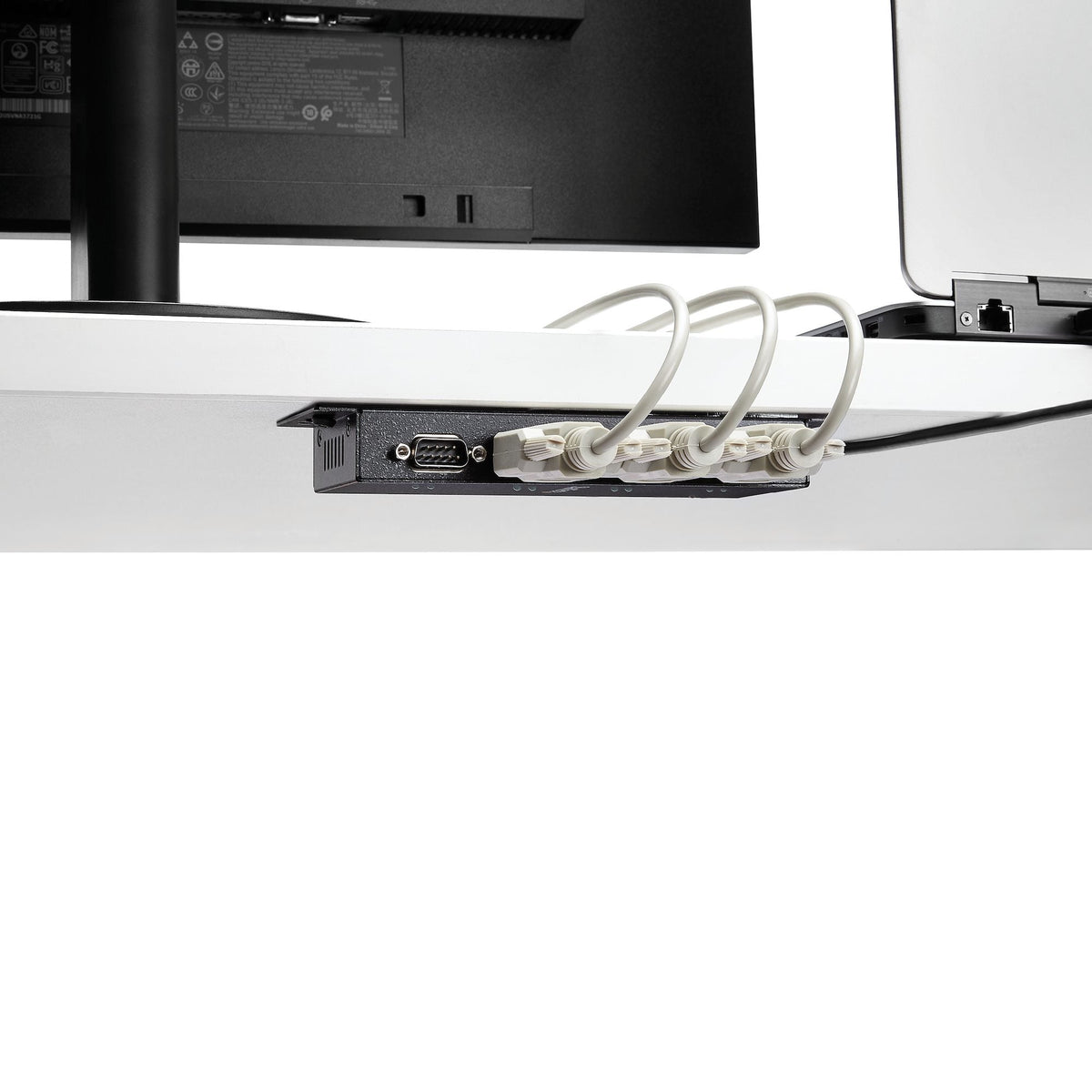 Star Tech 4 Port USB to DB9 RS232 Serial Adapter Hub – Industrial DIN Rail and Wall Mountable