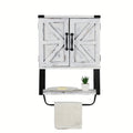 NNETM Wall Bathroom Cabinet with Towel Shelf-0