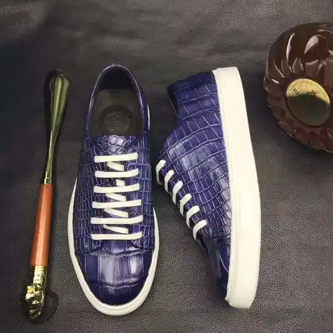 DON JOHN Crocodile Sneakers Handmade Men's-4