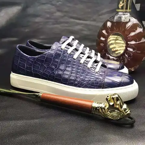 DON JOHN Crocodile Sneakers Handmade Men's-3