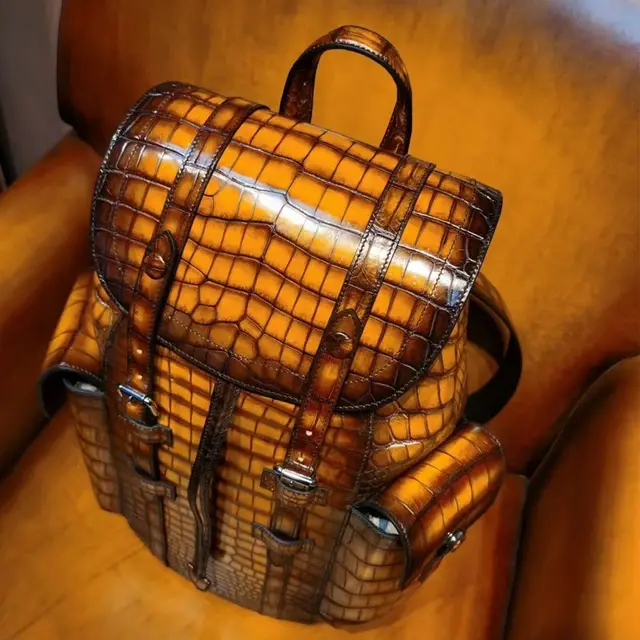 DON JOHN Crocodile Backpacks Unisex-3