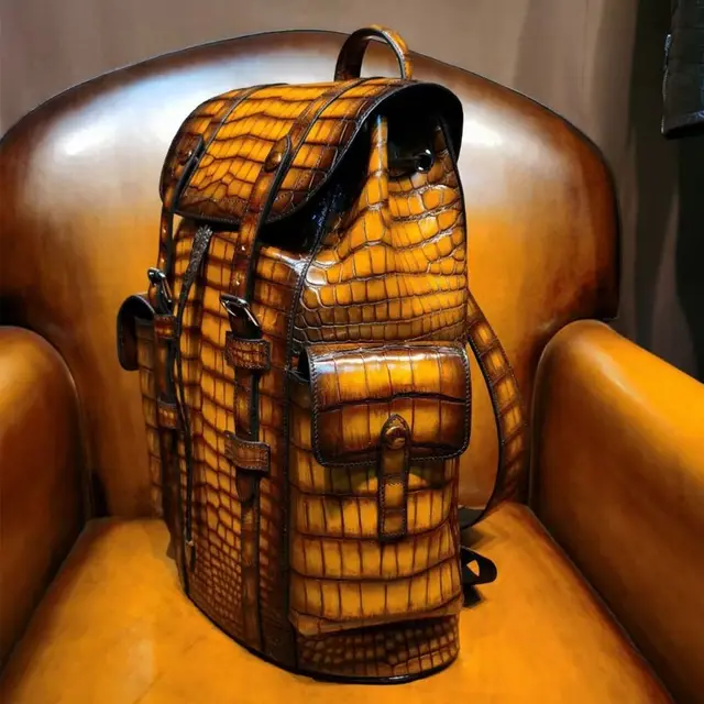 DON JOHN Crocodile Backpacks Unisex-1