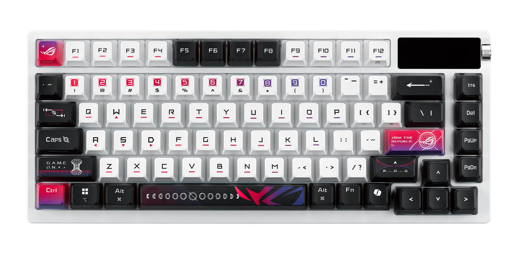 ASUS ROG Azoth X keyboard Gaming USB + RF Wireless + Bluetooth Black, White