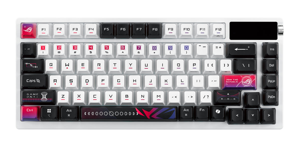 ASUS ROG Azoth X keyboard Gaming USB + RF Wireless + Bluetooth Black, White