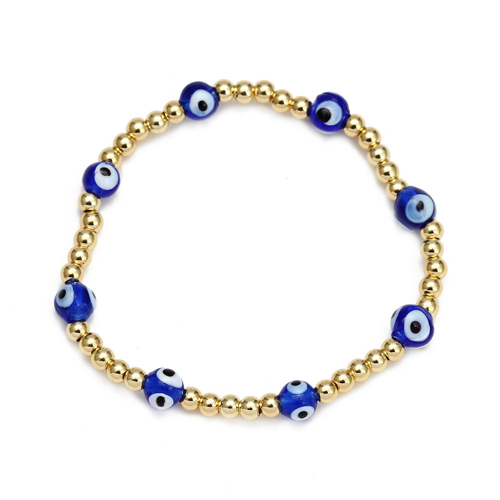 Women's New Eye Beads Bracelet Set