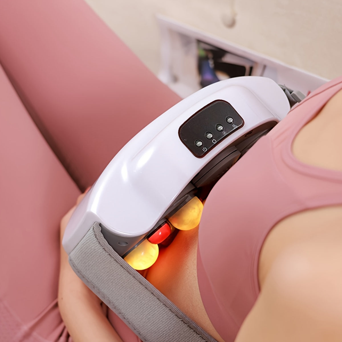 NNETM USB-Rechargeable Abdominal Massager with Stone Kneading(White)-2