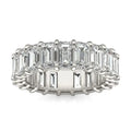 6 1/4 CTW Emerald Lab Grown Diamond Couture Classic Eternity Ring 14K White Gold (G-VS)-0