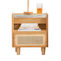 NNETM Modern Minimalist Bedside Table w/ Storage - Bamboo-0