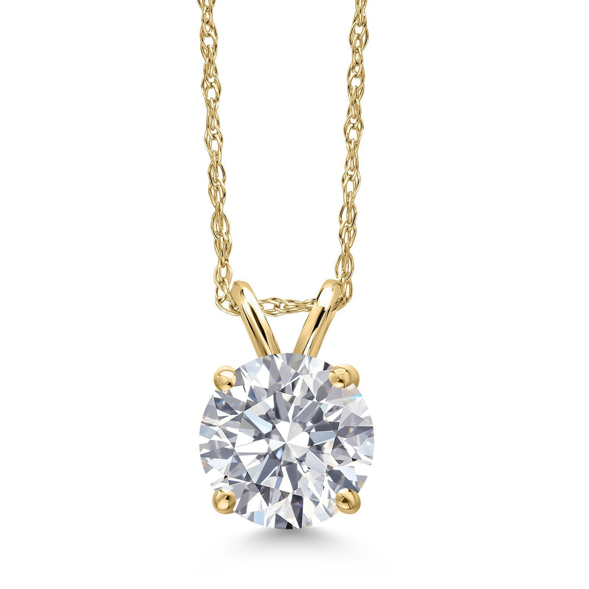 1.50 Ctw Round Lab Grown Diamond Pendant Necklace in 14K Gold – F Color VS Clarity | AGI Certified-1